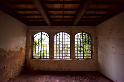 Interior of abandoned building