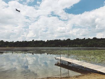 Scenic view of river against sky