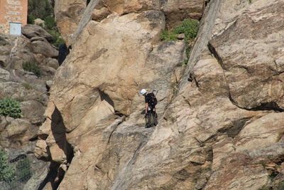 People on rock formation