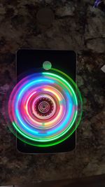 Close-up of multi colored light