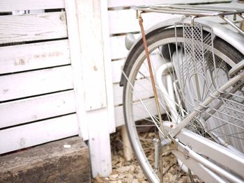 Close-up of bicycle wheel