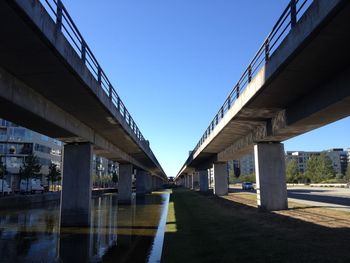 Empty road against clear sky