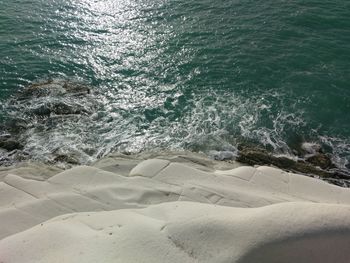 High angle view of beach