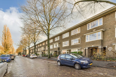 Cars on street in city