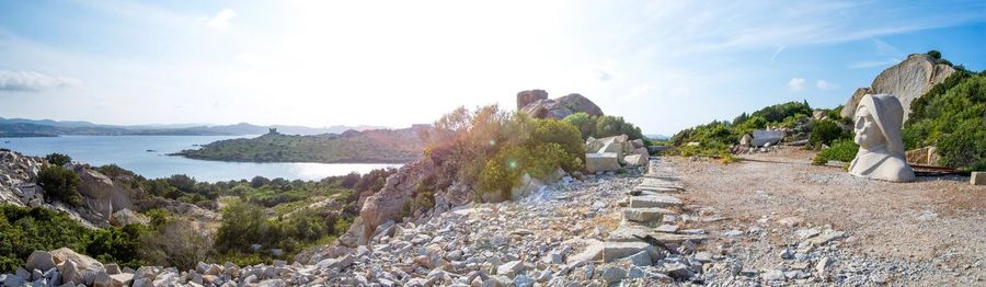 Rocks in sea