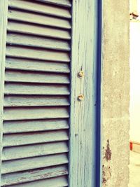 Close-up of metal door