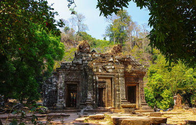 View of temple against trees