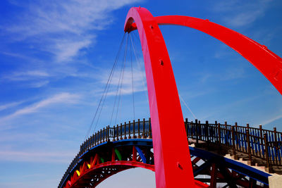 Low angle view of bridge against sky