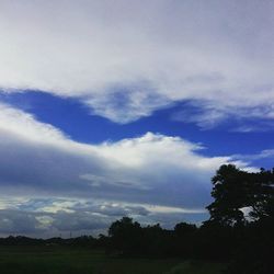 Scenic view of landscape against cloudy sky