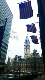 Low angle view of buildings in city