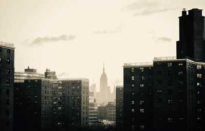 View of skyscrapers in city