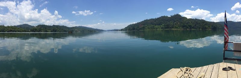 Panoramic view of lake against sky