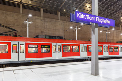 Train on railroad station platform