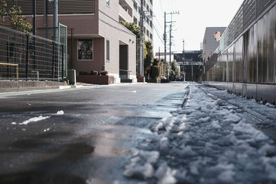 Snowed street in japan