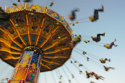 Spinning carousel at oktoberfest in munich