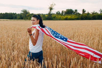 Man standing in field