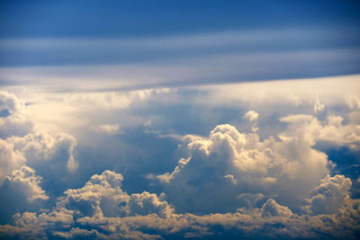 Aerial view of clouds in sky