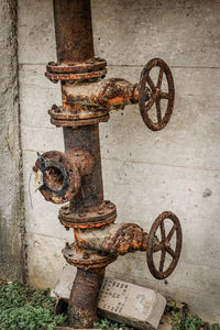 Close-up of rusty machine part