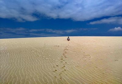 Scenic view of desert against sky