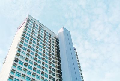 Low angle view of modern building against sky