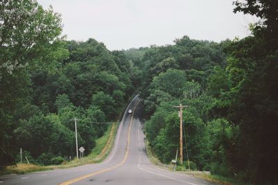 Road passing through country road