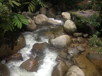 River flowing through rocks