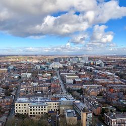 High angle view of cityscape