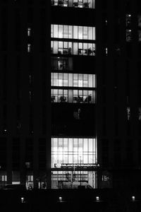 Low angle view of building at night