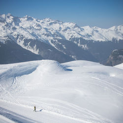 Scenic view of snowcapped mountain