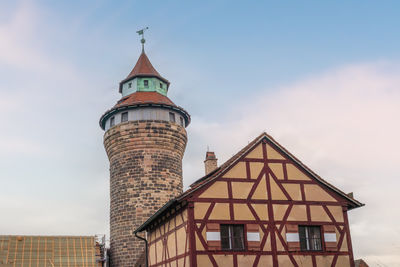 Low angle view of building against sky