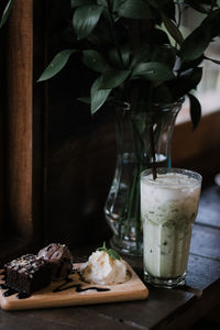 Close-up of drink on table