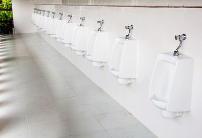 Row of bathroom