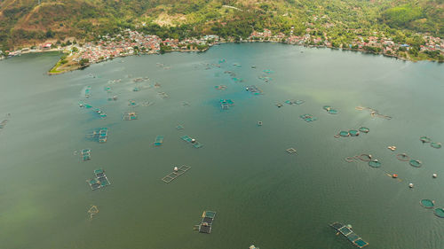 High angle view of beach