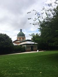 View of building against cloudy sky