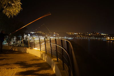 Illuminated city at night