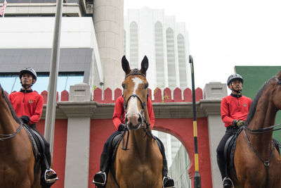 People riding horse