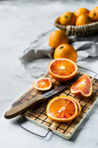 Orange fruits on table