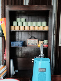 Close-up of containers