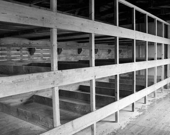 Full frame shot of empty staircase of building