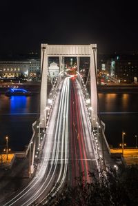 Illuminated city at night