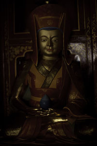 Close-up of carving on wall