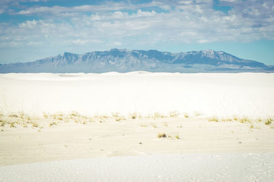 Scenic view of desert against sky