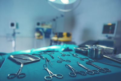 Close-up of eyeglasses on table