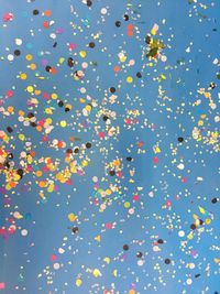 View of balloons in blue sky