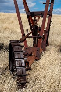 Obsolete irrigation pivot left in field