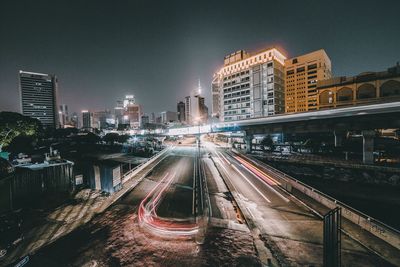 View of illuminated cityscape at night