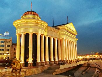 Low angle view of historical building