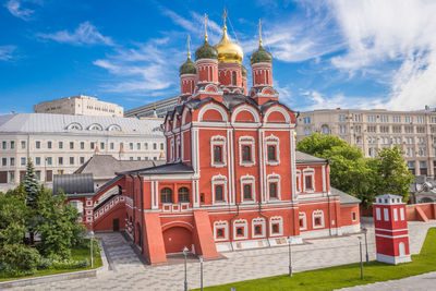 Exterior of building against sky in city