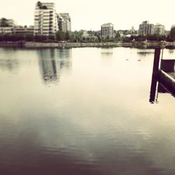 View of river with buildings in background