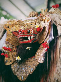 Close-up of dragon in traditional clothing